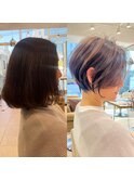 ひし形ショート/前下がりショート/絶壁解消30代/40代【橋本】