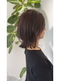 外ハネレイヤーミディアム×アッシュ