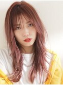 大人可愛いレイヤースタイル×パールピンクアッシュ