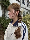 成人式ヘアセット/あみ下ろしアレンジ