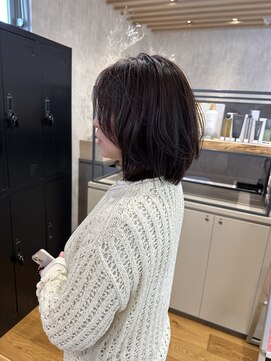 トクテ 高円寺(tokute) くびレイヤーエモージュ前髪ピンクベージュワンカール【高円寺】