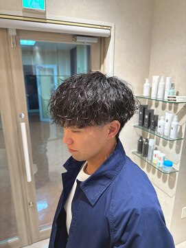 アレアル 広島並木通り店(ALEAR) 波巻きパーマ/メンズパーマ/波巻きスパイラル/ツーブロック