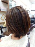 白髪ぼかしハイライト