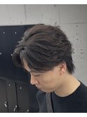毛流れフェザーショートパーマ
