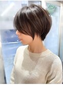 ハイライトバレイヤージュダブルカラーショートカット30代40代