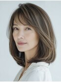 クラゲヘアー/小顔/ココアベージュ/オリーブグレー/川西