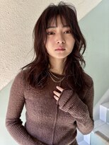 イースエモーション(ease et motion)&nbsp;顔まわりレイヤー　ウェーブスタイル　レッドブラウン