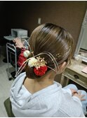 3月　卒業式　タイトシニヨン　ヘアセット