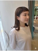 ショートバングミディアム