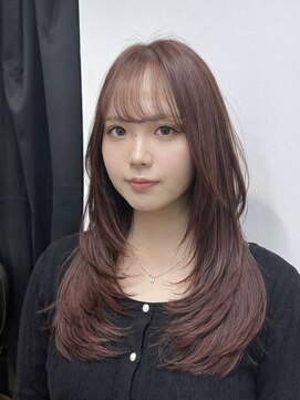 ジーディーエス(GDS) レイヤーカット/ボルドーカラー/顔周り前髪カット