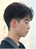 調布メンズパーマニュアンスパーマフェザーパーマセンターパート