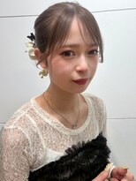 カミラボ(KAMI LABO) ヘアセット 結婚式アレンジ アップスタイル お花 お団子