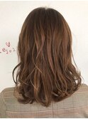 【Gree小川真由美】フォギーベージュ☆秋ヘア☆ほつれウエーブ