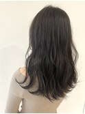 透ける暗髪グレージュ*黒染めじゃない暗染め