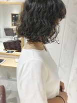 コフィー バイ メルト 吉祥寺(cofy by melt)&nbsp;【三ツ井純】くせ毛風無造作パーマボブパーマ ダークグレージュ