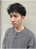 強めパーマ くりくりパーマ 刈り上げ 2ブロック