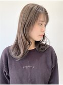 【FOLK】透明感グレージュ☆似合わせ外ハネミディアムボブ♪