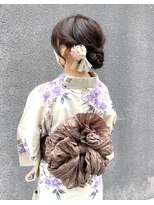 マノハル(MANOHARU)&nbsp;ゆかたヘア　シニヨン風まとめ髪　ヘアセット　ヘアアレンジ