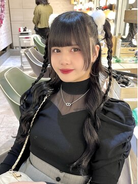 ヘアメイク エンカレッジ(HAIR MAKE encourage) 編み込みハーフツイン