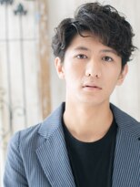トニーアンドガイメン ホテル京阪仙台店(TONI&GUY MEN) ゆるふわ巻き短髪パーマのアンニュイウェットスタイルi仙台