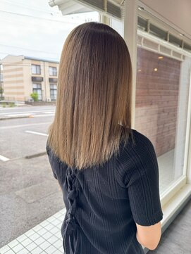 ミルヘアデザイン(mil hair design) ミルクティーベージュローライトインナーカラーハイライト