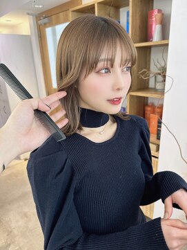 サンド 池袋(sand) ボブ#縮毛矯正#髪質改善#ハイトーン#ハイライト