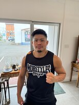 O 20代30代40代ナチュラル束感ショート爽やかツーブロックカット
