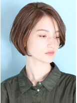 インセプション 銀座(INCEPTION) 40代50代小顔黒髪ネビージュボブルフワンレン前髪なしショート