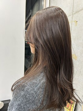 ディジョン(Dijon) 韓国顔まわりレイヤーカットグレージュオリーブベージュブラウン