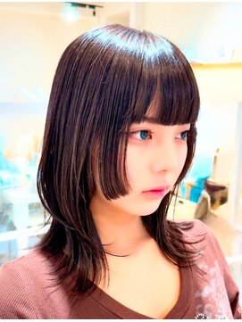 アルクバイネオリーブ 荻窪店(arc by neolive) ブルーブラック&顔周りレイヤー