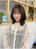 上品くびれヘア/ひし形レイヤー/大人ガーリー/小顔カット