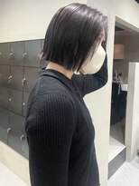 ヘアー アイス ルーチェ(HAIR ICI LUCE)&nbsp;ぱつっとボブカット/パープルグレージュカラー