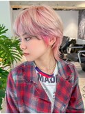 ショートミディアムウルフレイヤーおくれ毛ウルフカット_F20619