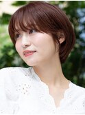 スッキリ丸みショートヘア