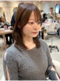 ■ミニウルフレイヤー顔周り前髪韓国ミディアムロング/錦糸町2