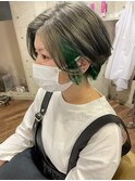 【BOTANIUM by Rr SALON】インナーカラー×ビビットグリーン☆