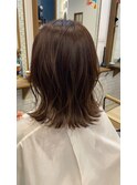 切りっぱなしミディアム×アッシュベージュ 30代40代50代
