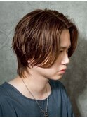 セミロングセンターパート