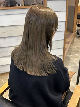 ブリーチなしダブルカラー/オリーブグレージュ