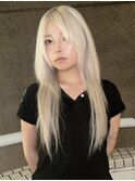 ホワイトブロンドカラーケアブリーチクラゲヘアー