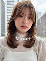 バイオレットジェム(Violet`jem) ミディアムレイヤーカット内巻きレイヤーカット顔周りカット