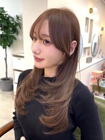 ヒョンミョン ライズバイレボ 取手店(hyon myon/RISE by REVO)&nbsp;レイヤーカット/顔周りカット/マロンベージュ