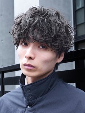 フィフス 大分(fifth) 大分シャドウパーマメンズカットラウンドマッシュツーブロック