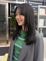 ザザ ZA/ZA 茗荷谷 暗髪黒髪ストレートミディアムレイヤー美髪髪質改善ストレート