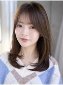 ★コテ巻き風パーマデジタルパーマ韓国風パーマ顔周りカット前髪