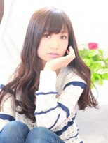 ヘアーカラープラス 都賀店(PLUS) ダークカラーウェーブ・ロングふんわりパーマ