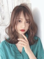 ミモザ(Mimosa)&nbsp;《Mimosa》外ハネボブ×アディクシーカラー#ピンクベージュ