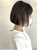 極細highlight、ミニボブ 、オリーブベージュ［谷合