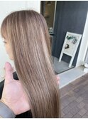 ブロンドハイライト×パールベージュ