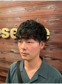 メンズマッシュパーマニュアンスパーマスパイラルパーマ刈り上げ